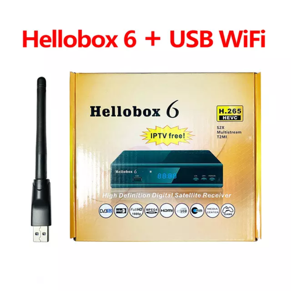 Hellobox 6 H265 Set top box 1080P Free 2-year Scam PowerVu Autoroll