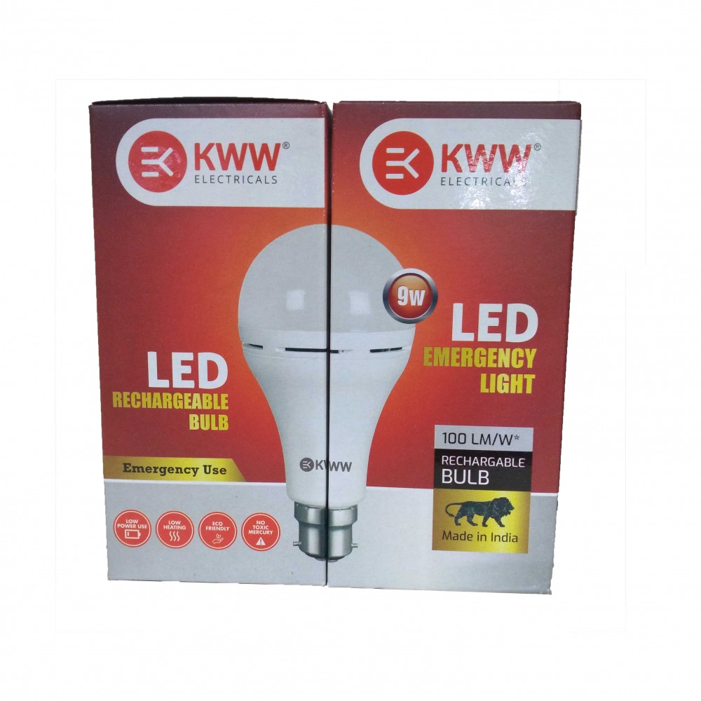 Khaitan Electronics KWW 9 Watt B22 LED White Emergency Inverter Bulb