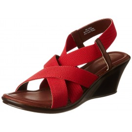 Bata Women's Elastic Wedge Fashion Sandals 