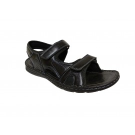 Bata Black Macho Leather sandals for Men 