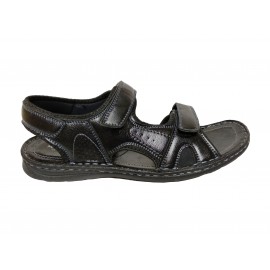 Bata Black Macho Leather sandals for Men 