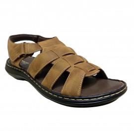 Bata Macho Brown Leather Sandal For Men 