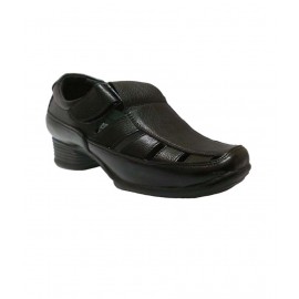 Bata leather  Black Sandals for Men 