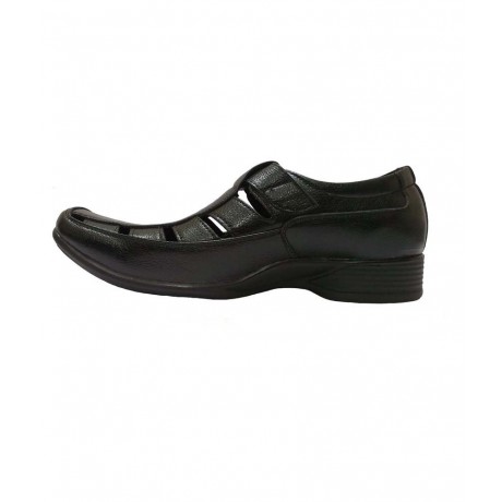 Bata leather  Black Sandals for Men