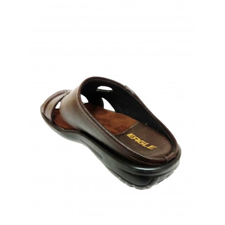 Eagle Brown Leather Chappals for Men