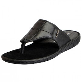 Hush Puppies Black Leather Slippers Men 