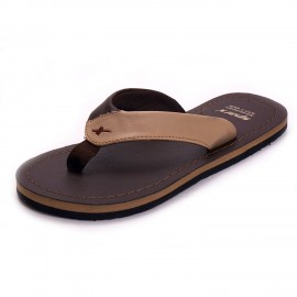 Sparx Mens Slippers Brown Beige 