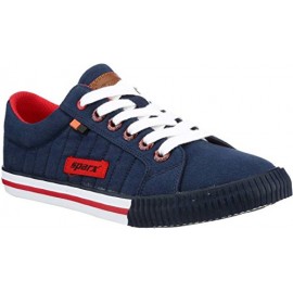 Sparx Men's Blue and Red Causal Sneakers