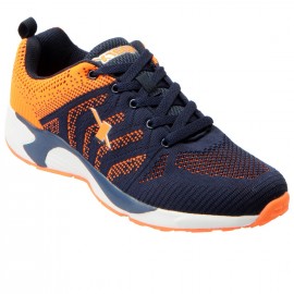 Sparx Navy Orange Mesh Sports Running Shoes for Men 