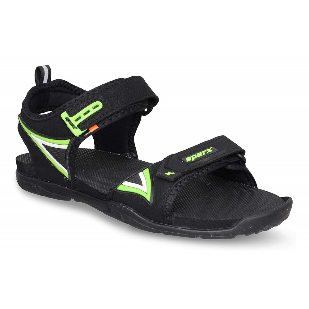 Sparx Black Green Stylish Out door Sandal 