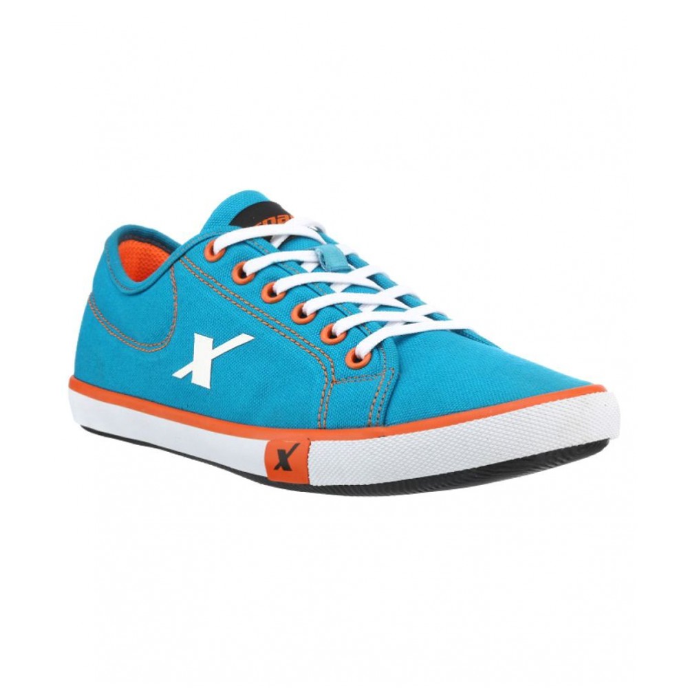 Sparx Sky-Blue and Orange Running Sneakers