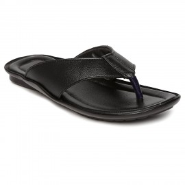 Paragon Vertex Black leather Slipper  