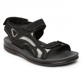 Paragon Vertex Black sandals for Men 